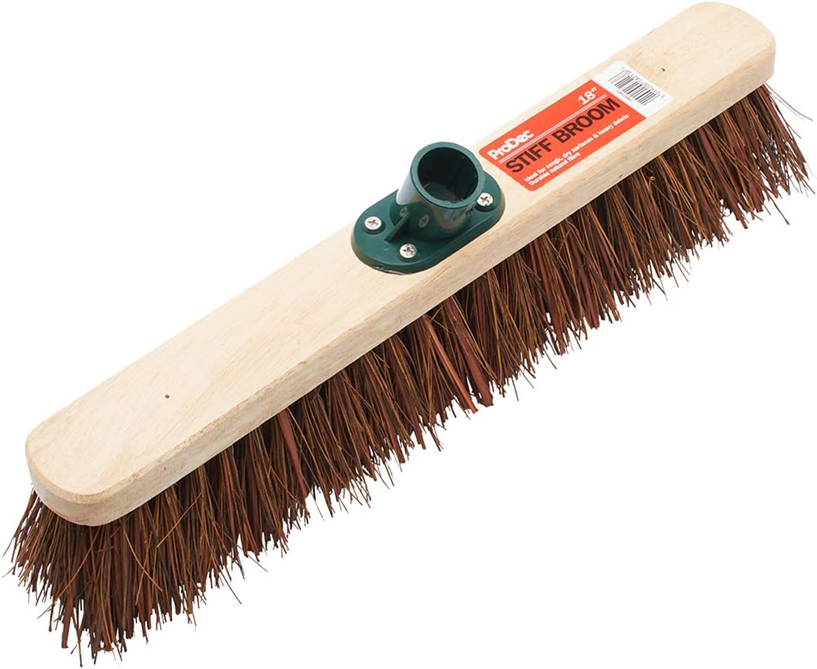 ProDec 18&quot; Natural Palmyra Fibre Stiff Sweeping Broom Head for Outdoor Sweeping