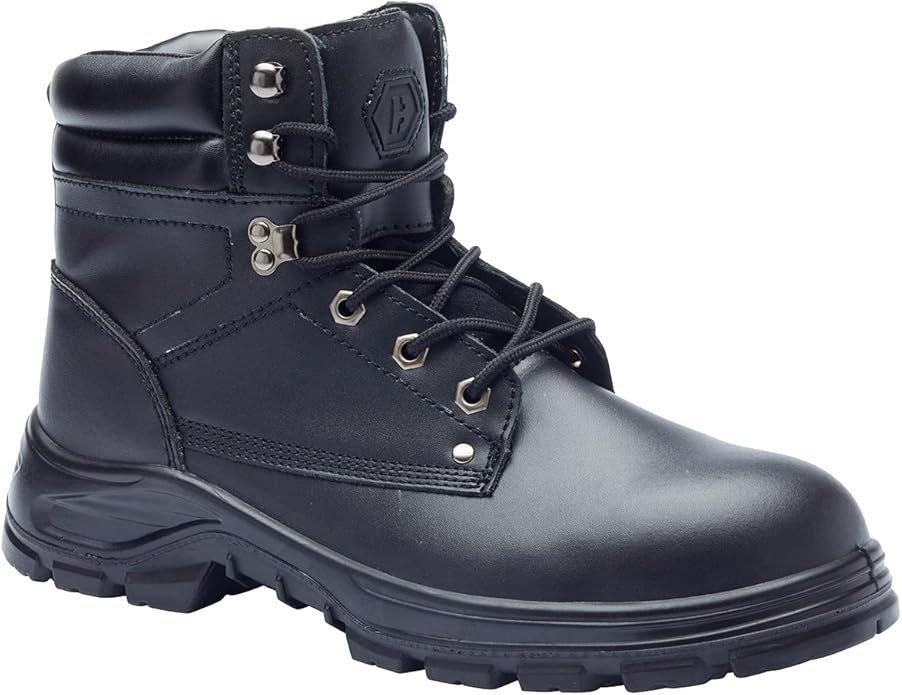 Blackrock Ultimate S3 Water Resistant Safety Boots with Anti Static Protection, Black Leather Safety Hiker
