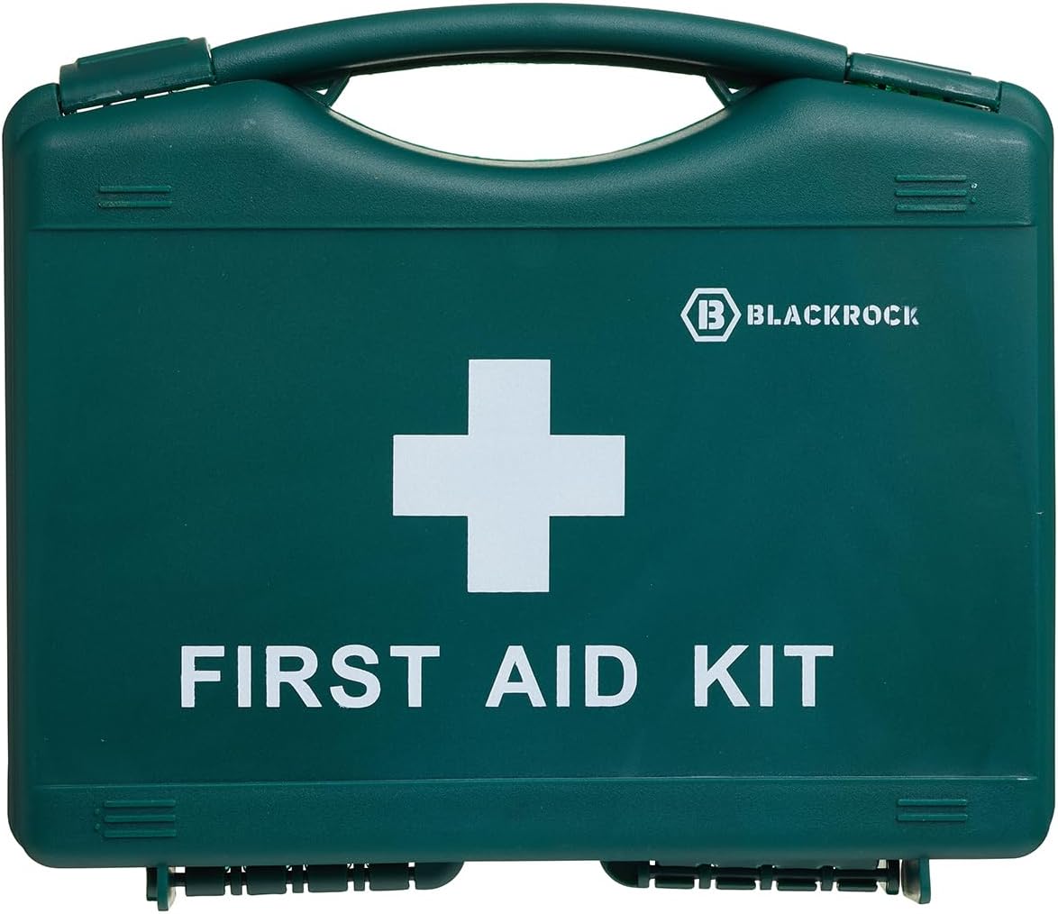Blackrock 10 Person First Aid Kit Box, Travel Box, 58 Piece Refillable Bag, Car, Home, Work