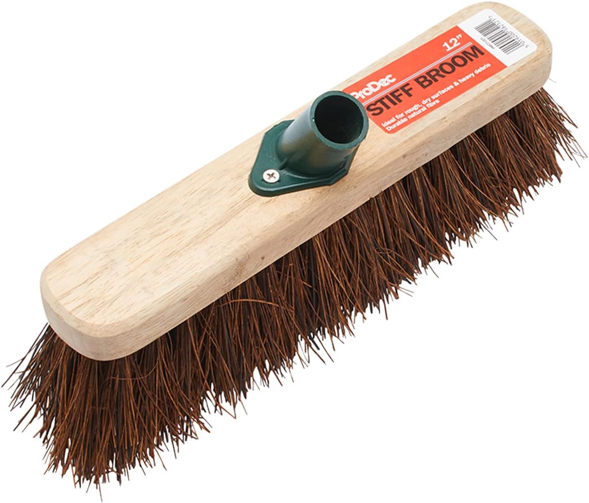 ProDec 12&quot; Natural Palmyra Fibre Stiff Sweeping Broom Head for Outdoor Sweeping
