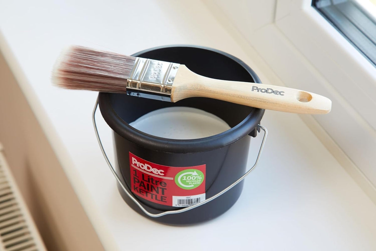 ProDec 1 litre 100% Recycled Plastic Paint Kettle for Decanting Paint, Varnish, Wood Treatments from Larger Cans