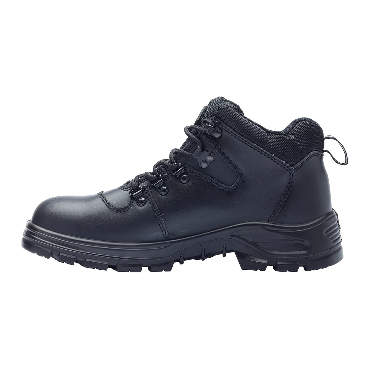 Blackrock Oakland S3 Water Resistant Safety Boots with Anti Static Protection, Black Leather Safety Hiker with Steel Toe Cap