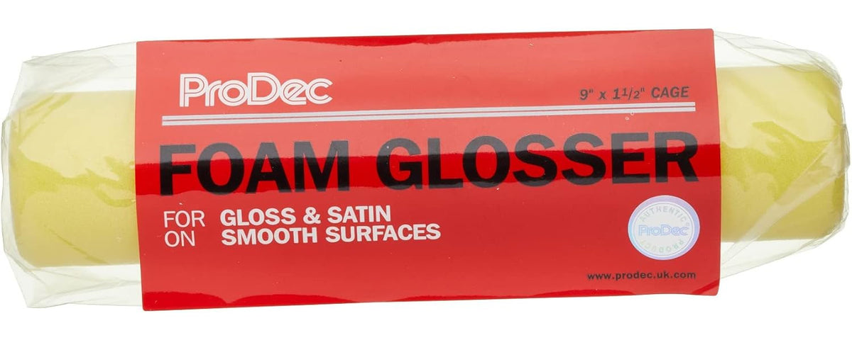 ProDec 9 inch x 1.5" Foam Paint Roller for an Ultra Smooth Finish and Fast Coverage Painting with Gloss and Satin Paints