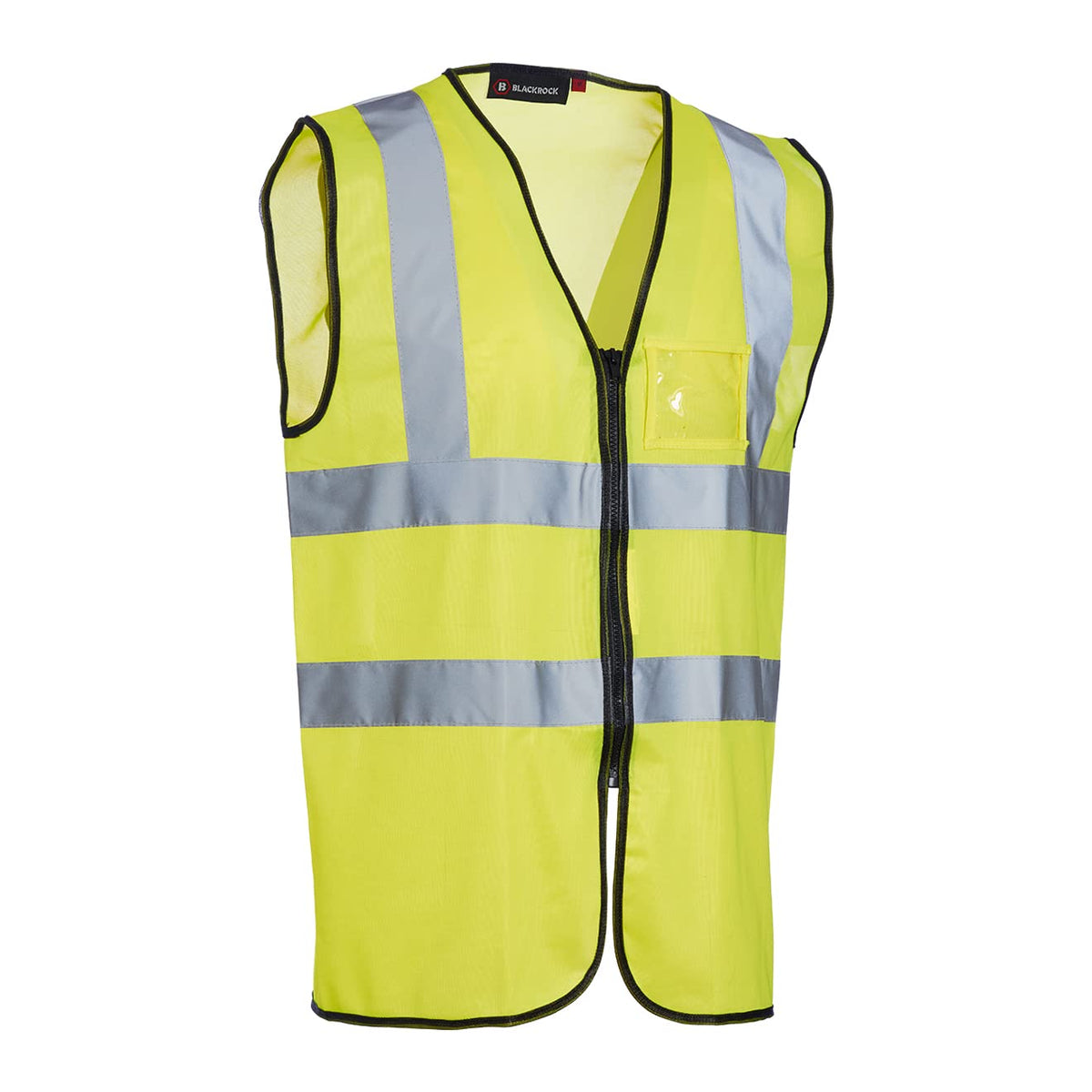 Blackrock Hi Vis Yellow Executive Sleeveless Vest Waistcoat, Full-Length Zip, Lightweight