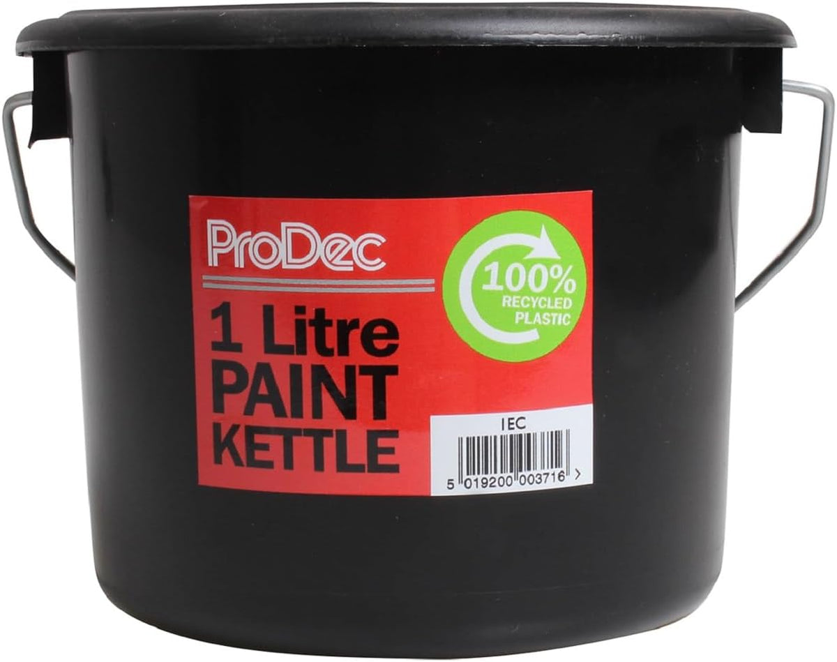 ProDec 1 litre 100% Recycled Plastic Paint Kettle for Decanting Paint, Varnish, Wood Treatments from Larger Cans