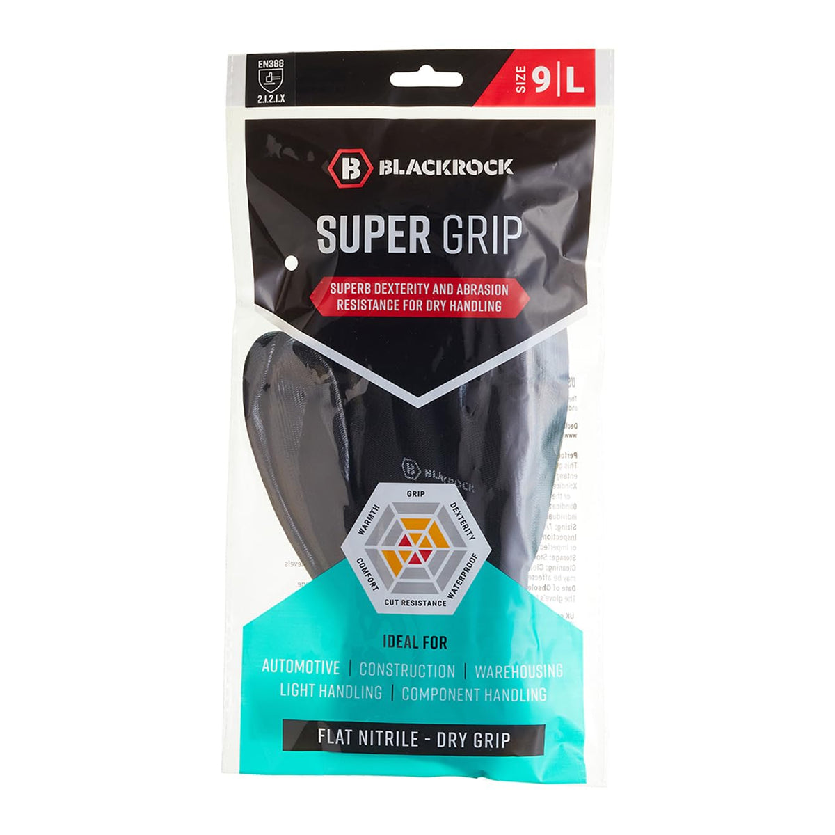 Blackrock Super Grip Work Gloves - Black Nitrile Safety
