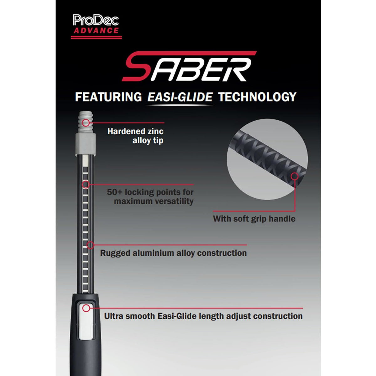 ProDec Advance 3' - 6' AREX007 Saber Extension Pole