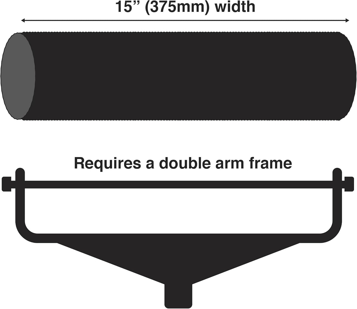 ProDec Advance 15 inch x 1.75" Double Arm Floor Painting Woven Paint Roller