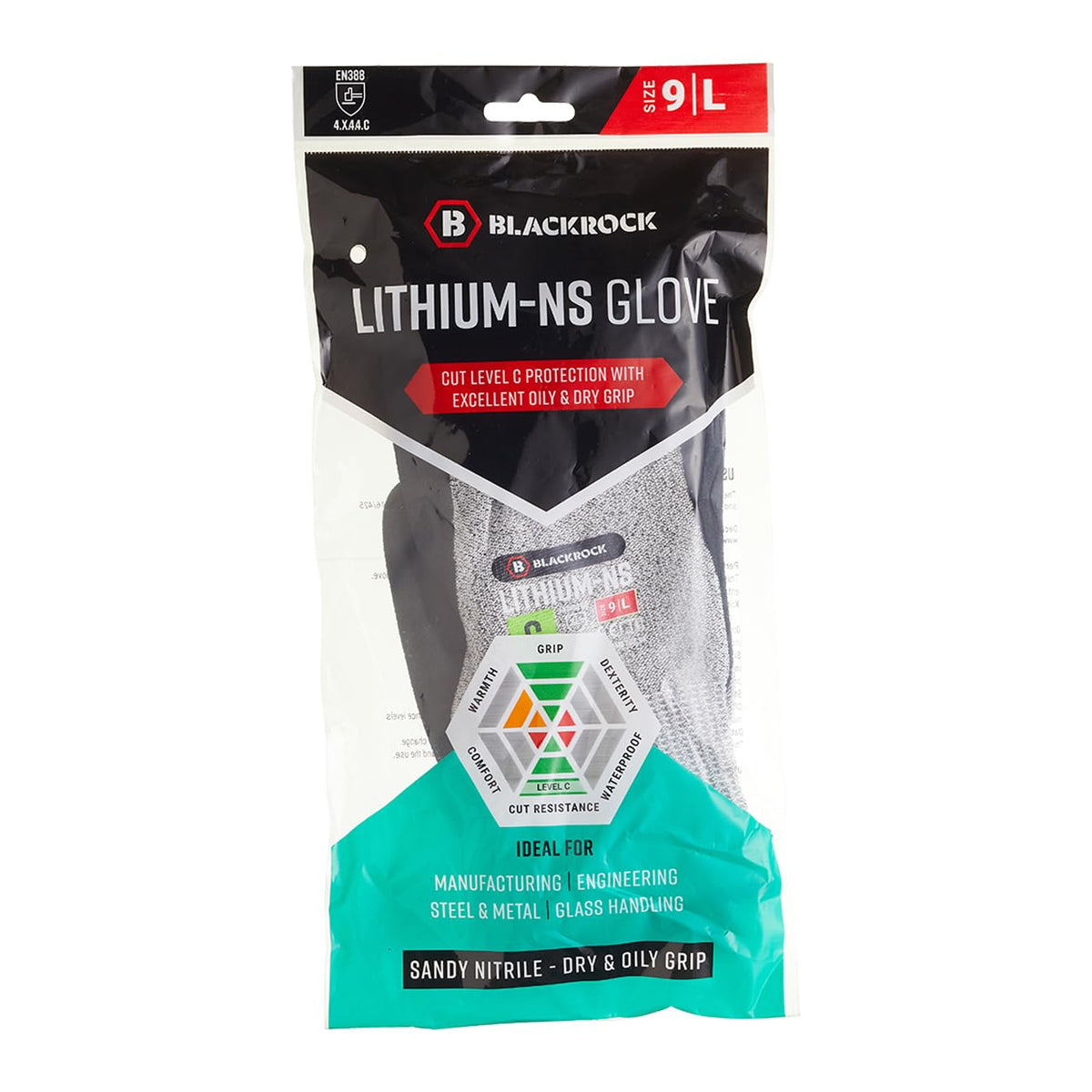 Blackrock Sandy Nitrile Lithium Cut Resistant Level C Gloves, for Men and Women, Wood Carving, Slash Knife Resistant