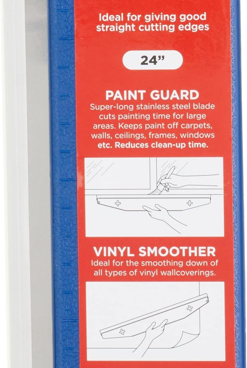 Fit For The Job 24 inch Super Long Decorator&#39;s Trimming Edge &amp; Paint Guard for Accurate, Safe Cutting