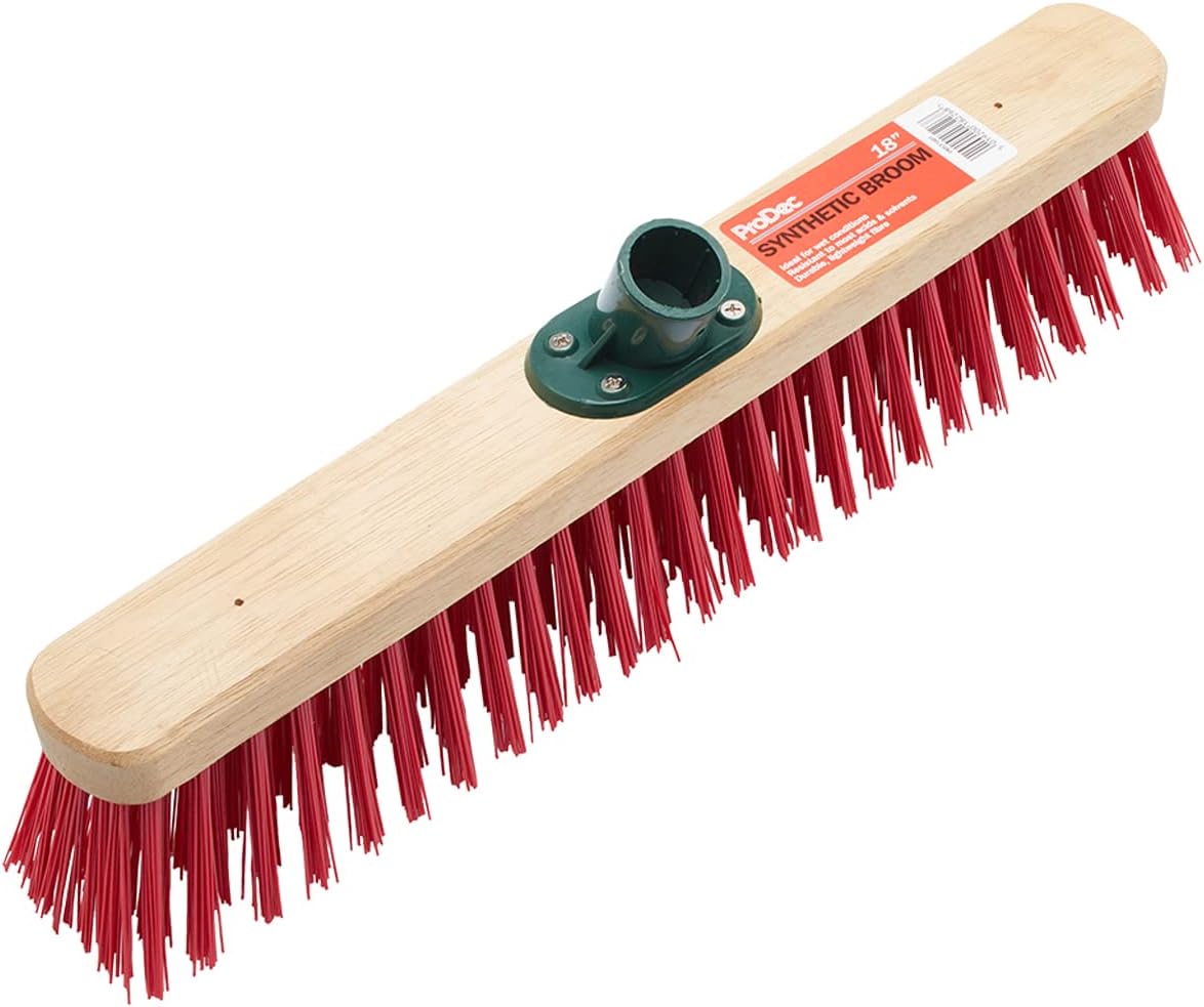 ProDec 18 Inch Synthetic Fibre Sweeping Broom Head for Heavy Duty Outdoor Sweeping
