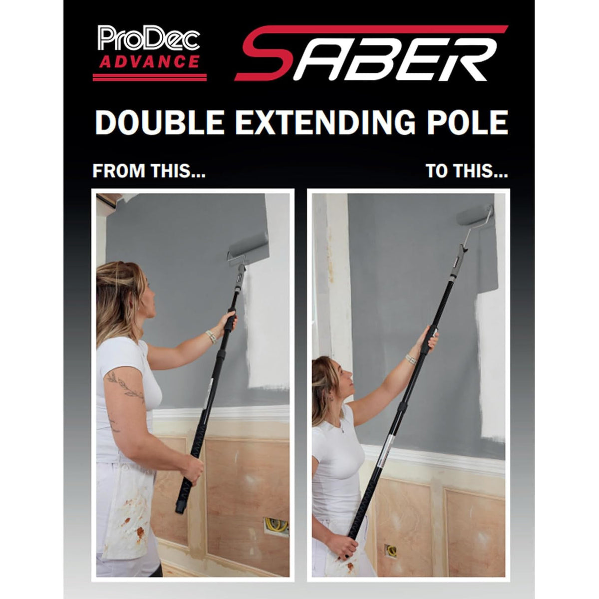 ProDec Advance 3' - 6' AREX007 Saber Extension Pole