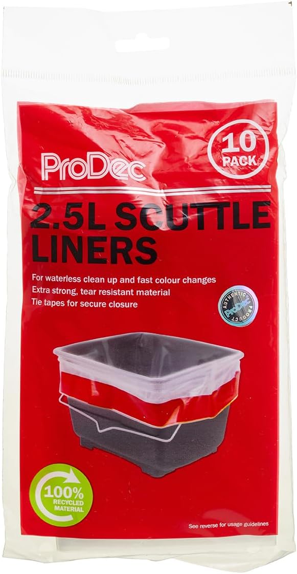 10 pcs 2.5 litre Recycled Plastic Paint Scuttle Liners for Quick, Mess Free, Water Free Paint Colour Changes