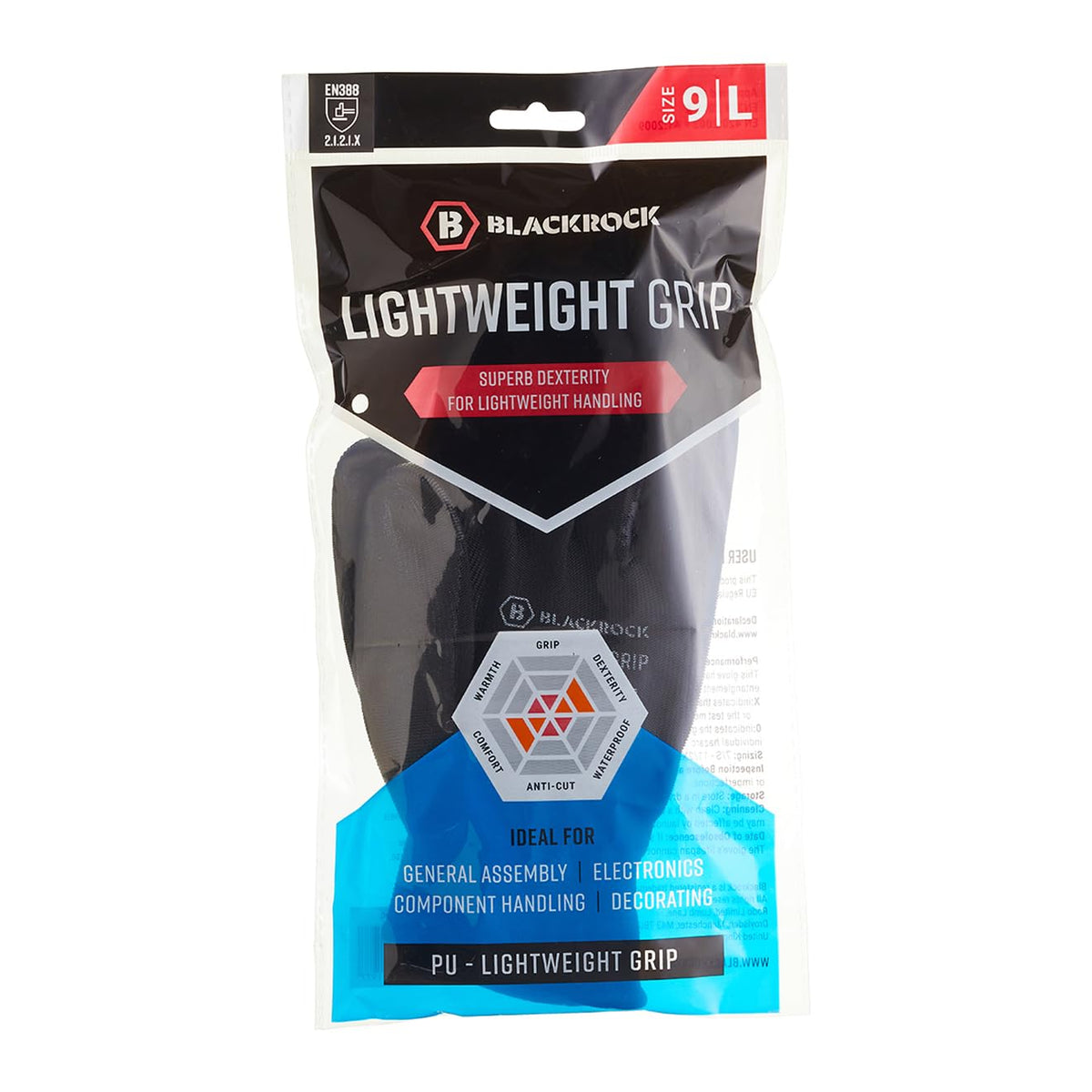 Blackrock PU Work Gloves, Mens and Womens, Gardening, Painters, PPE, Warehouse, for Work Grip