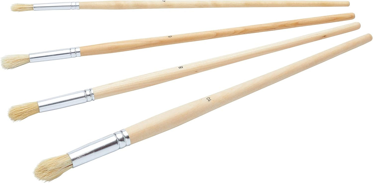 ProDec 4 piece Round Fitch Set for Precise Paint Application Ideal for Detail Work