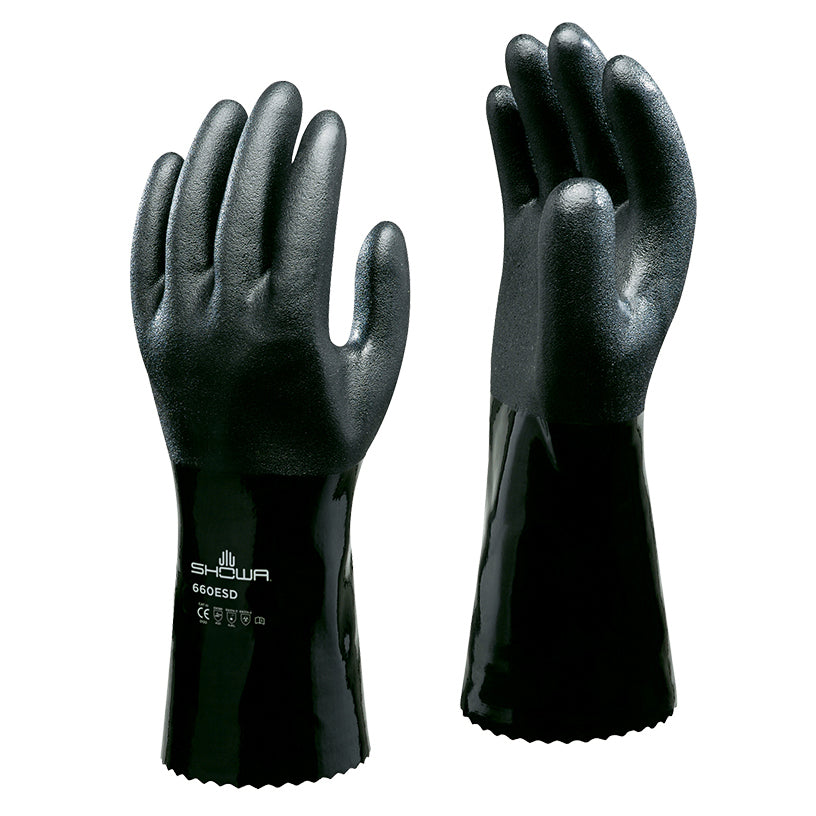 Showa 660ESD Oil, Chemical Resistant Anti- Static Safety Gloves