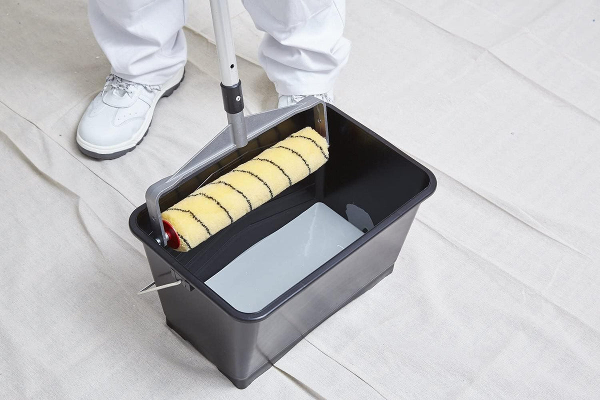 ProDec 15 Litre (3 gallon) Large Plastic Paint Scuttle Bucket 100% Recycled Plastic With Metal Carry Handle