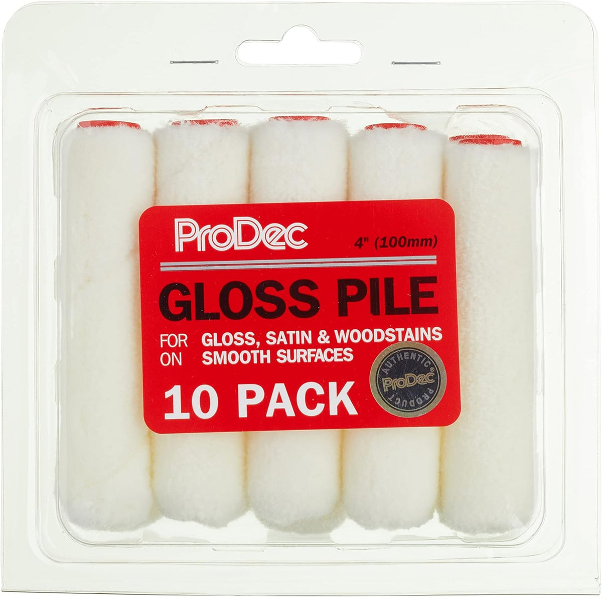 ProDec 10 pack 4 inch Gloss Pile Mohair Mini Paint Rollers for a Smooth Finish with Gloss and Satin Paints