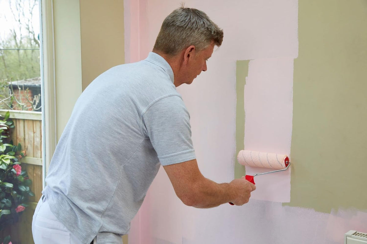 ProDec 9 inch x 1.75" Woven Trade Professional Paint Rollers 6 Pack for A Smooth Finish Painting with Emulsion