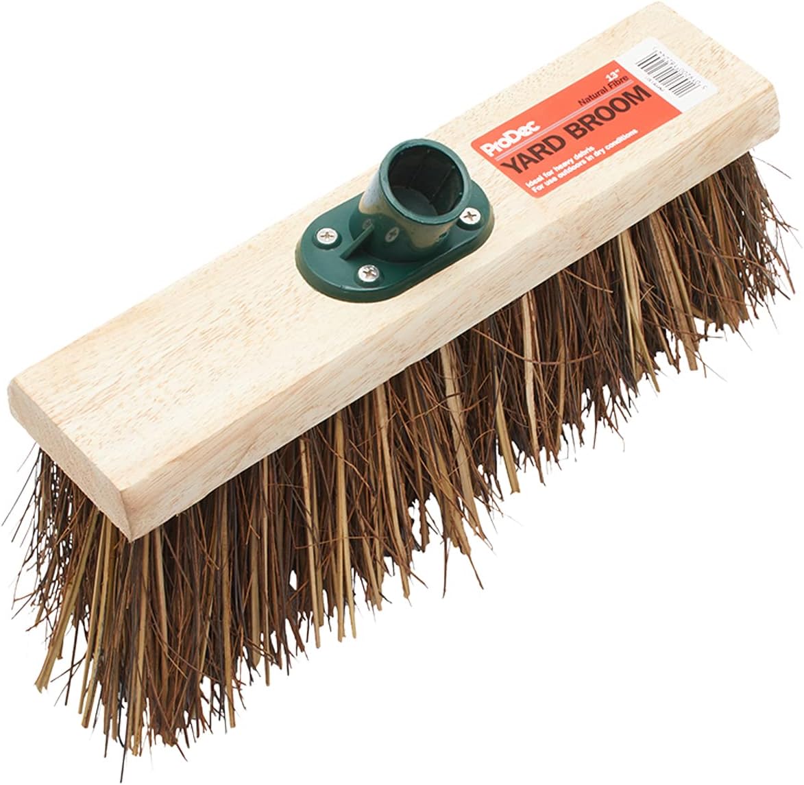 ProDec 13" Natural Palmyra Fibre Stiff Yard Broom Head for Heavy Duty Outdoor Sweeping