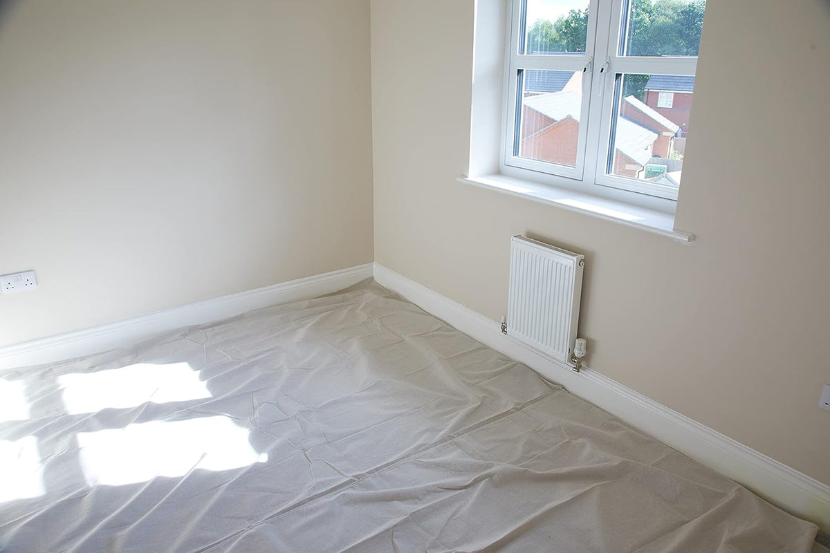 ProDec 12ft x 9ft Cotton Dust Sheet for Decorating, Carpet Protector - Washable Drop Cloth