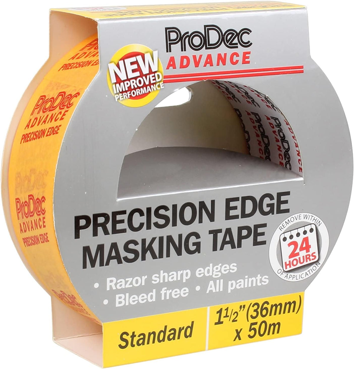 ProDec Advance 36mm (1.5 inch) x 50m Precision Edge Multi Surface Painters Masking Tape for Razor Sharp Lines
