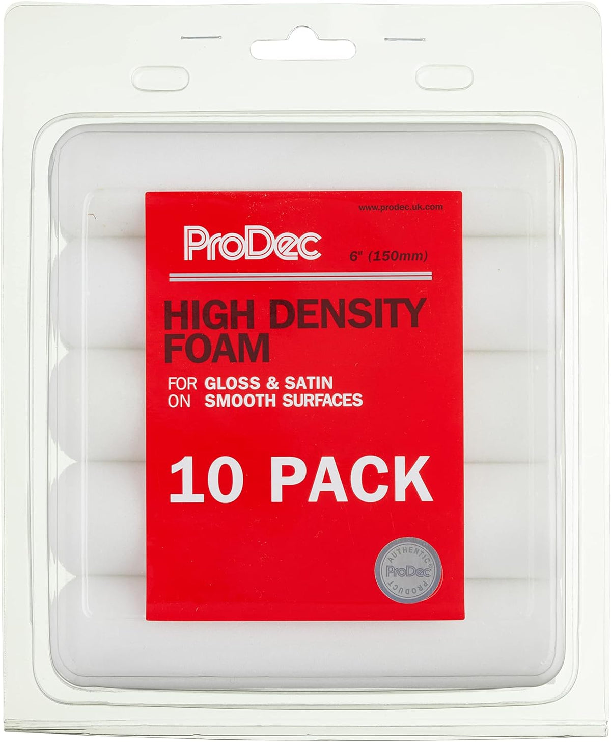 ProDec 10 Pack 6 inch High Density Foam Mini Paint Rollers for a Smooth Finish with Gloss