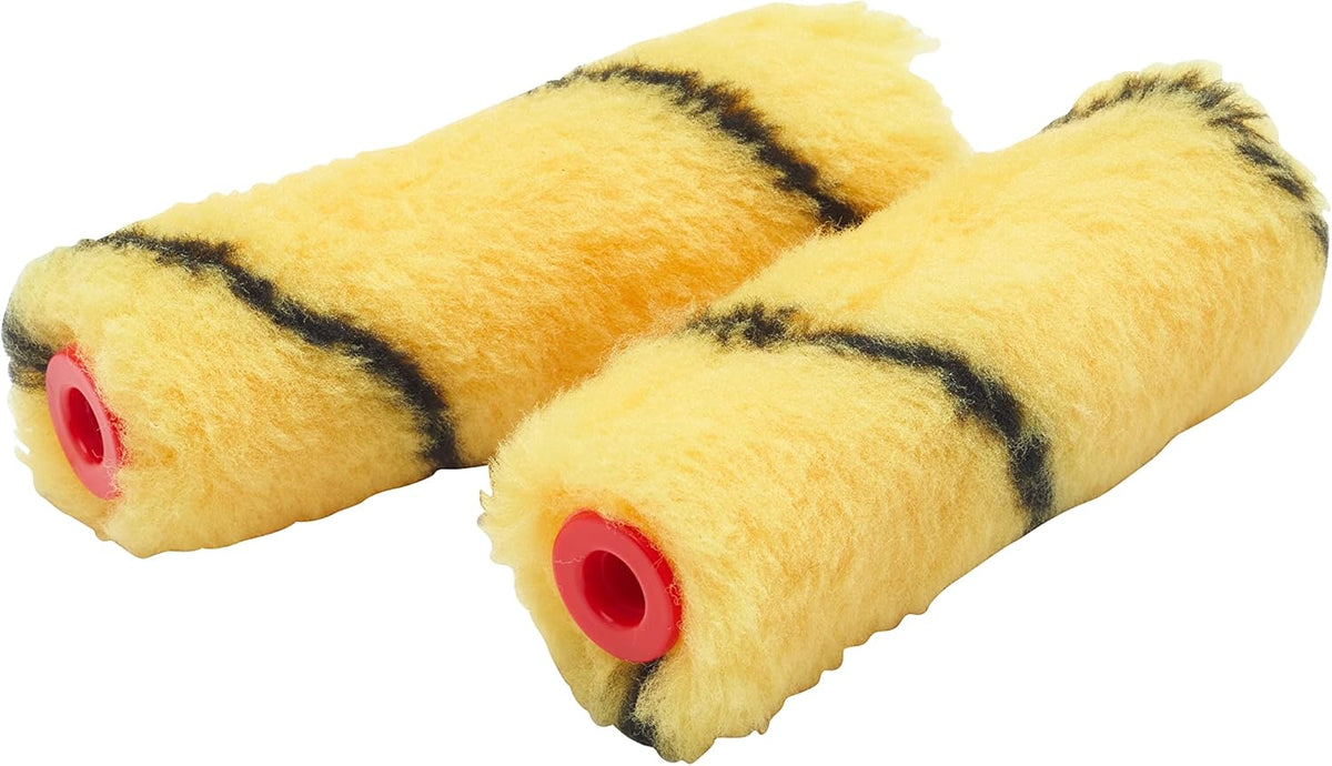 ProDec 2 Pack 4 inch Medium Pile Mini Rollers for a Smooth Finish Painting with Trade & DIY Emulsion Paints