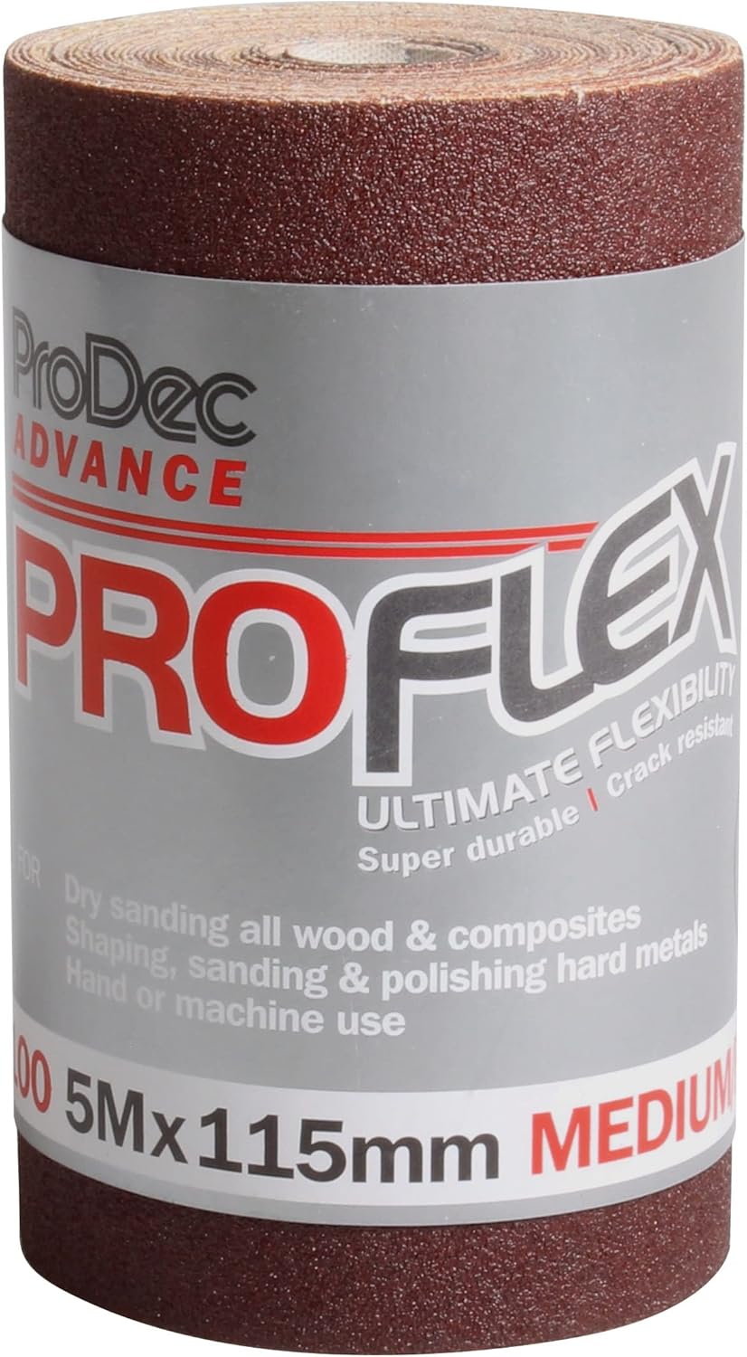 ProDec Advance 5m Roll ProFlex Ultra Flexible Crack Resistant Aluminium Oxide Abrasive Sanding Paper