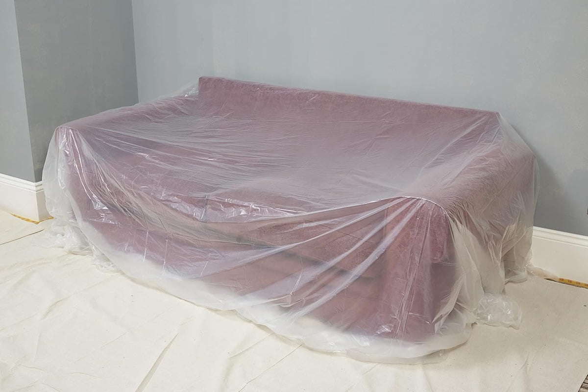 ProDec 12ft x 9ft (3.6m x 2.7m) Lightweight Polythene Dust Sheet, Dustproof and Waterproof Ideal for Covering