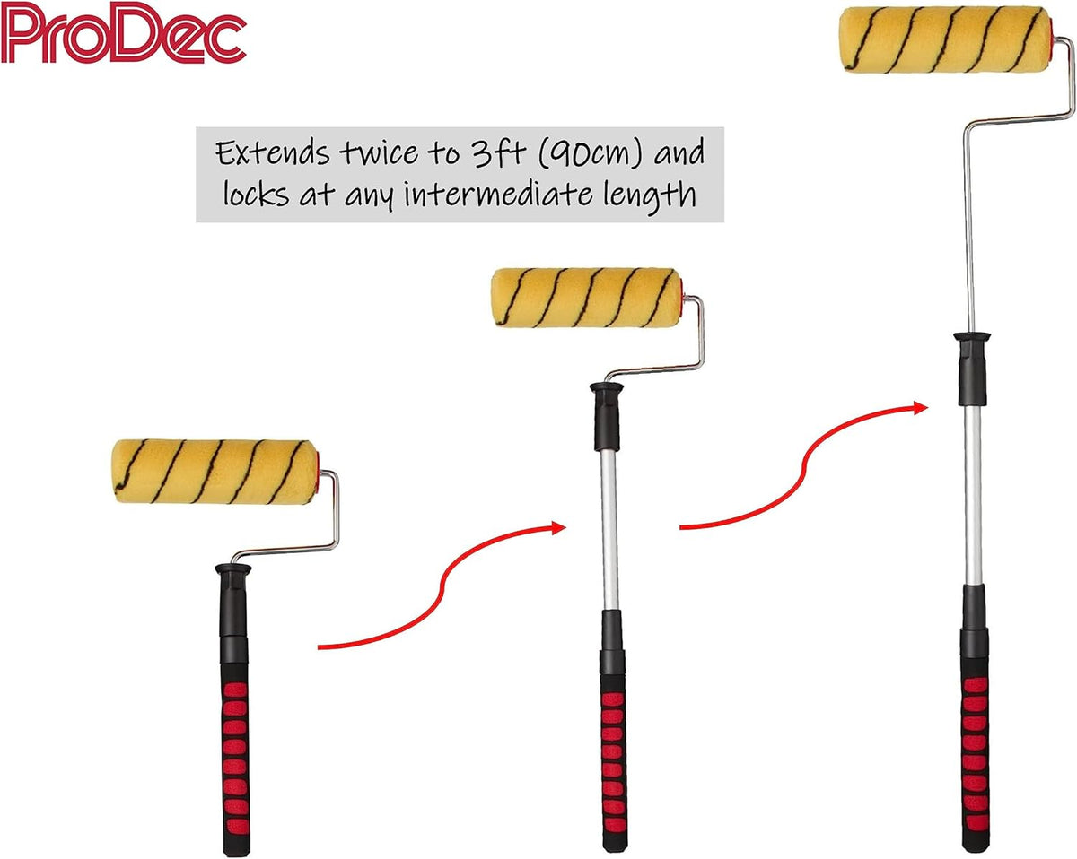 ProDec 9 inch x 1.75" Telescopic Frame and Medium Pile Paint Roller