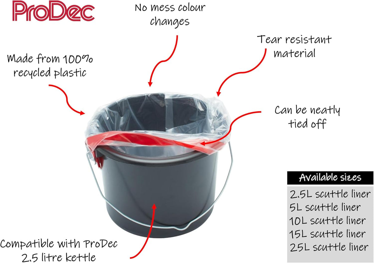10 pcs 2.5 litre Recycled Plastic Paint Kettle Liners for Quick, Mess Free, Water Free Paint Colour Changes