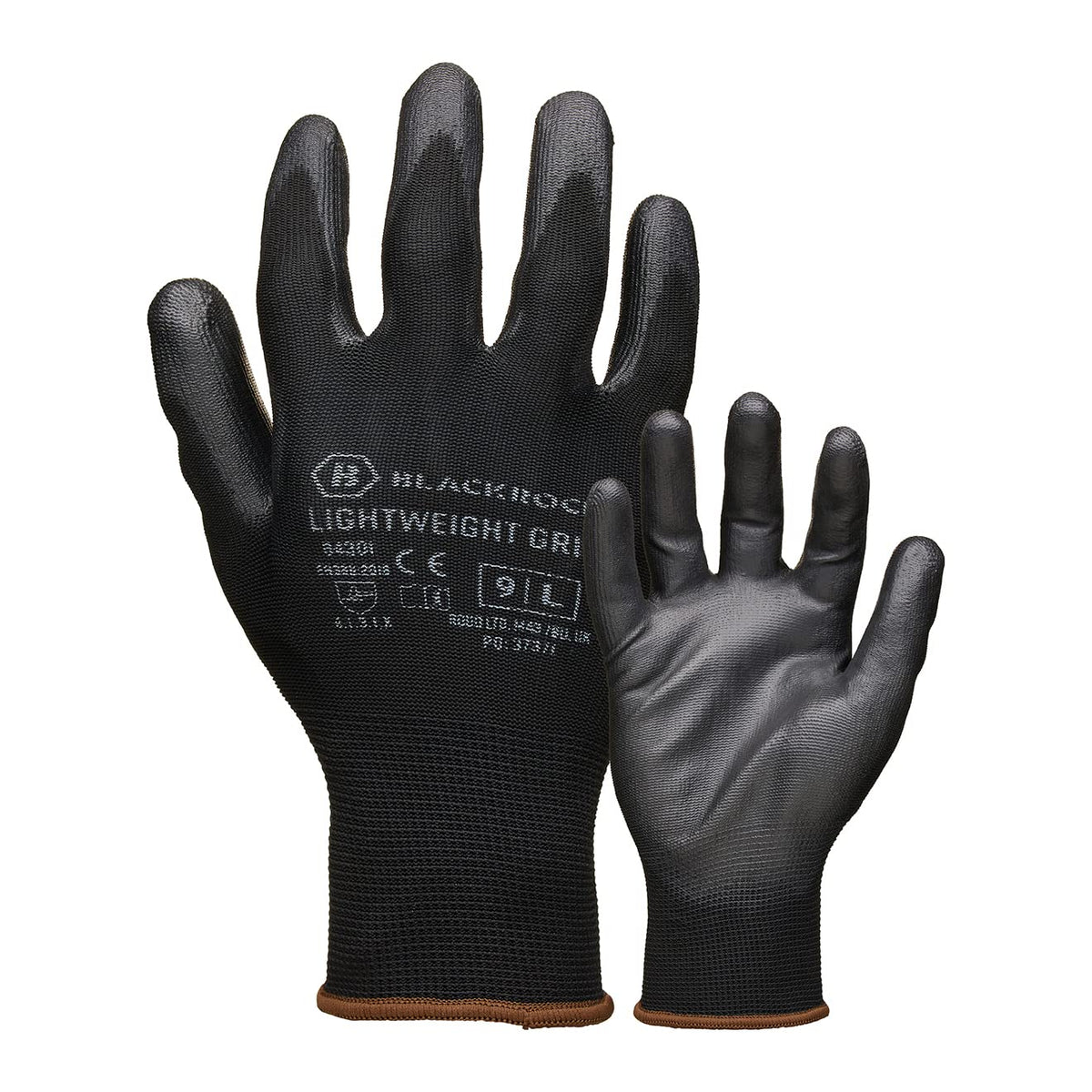 Blackrock PU Work Gloves, Mens and Womens, Gardening, Painters, PPE, Warehouse, for Work Grip