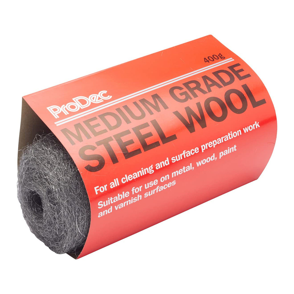 ProDec 400g Medium Grade Steel Wool, Wire Wool for Cleaning, Polishing & Surface Preparation