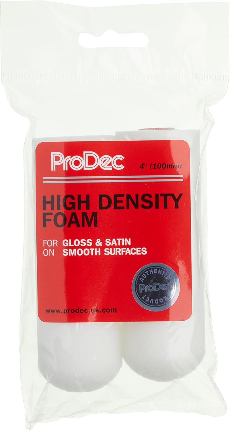 ProDec 2 Pack 4" High Density Foam Mini Paint Rollers for Gloss and Satin Paints
