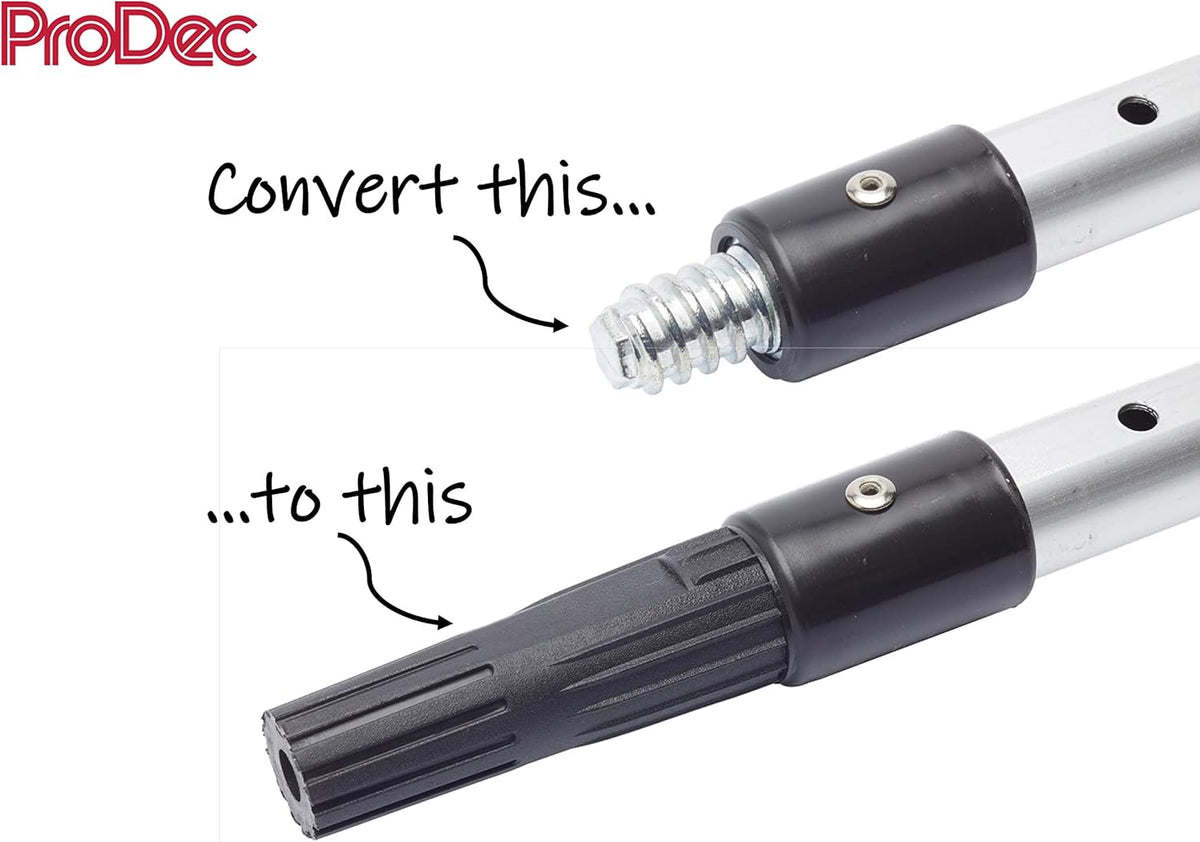 ProDec Extension Pole Adaptor - Converts Screw Fit Extension Poles to Push Fit