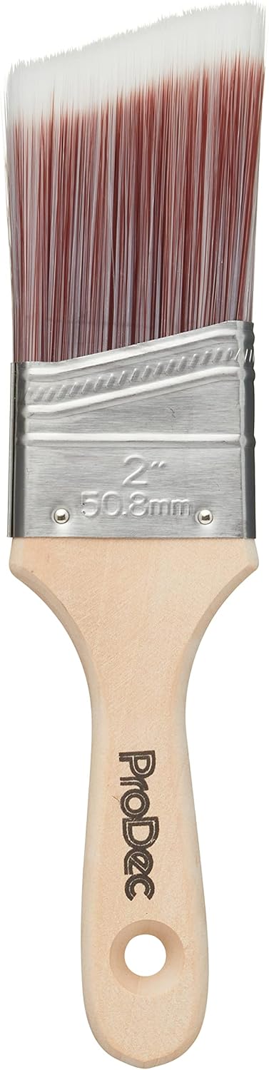 ProDec 2 inch Premier Trade Professional Synthetic Short Handle Cutting In Paint Brush for Sharp Edge Lines Painting