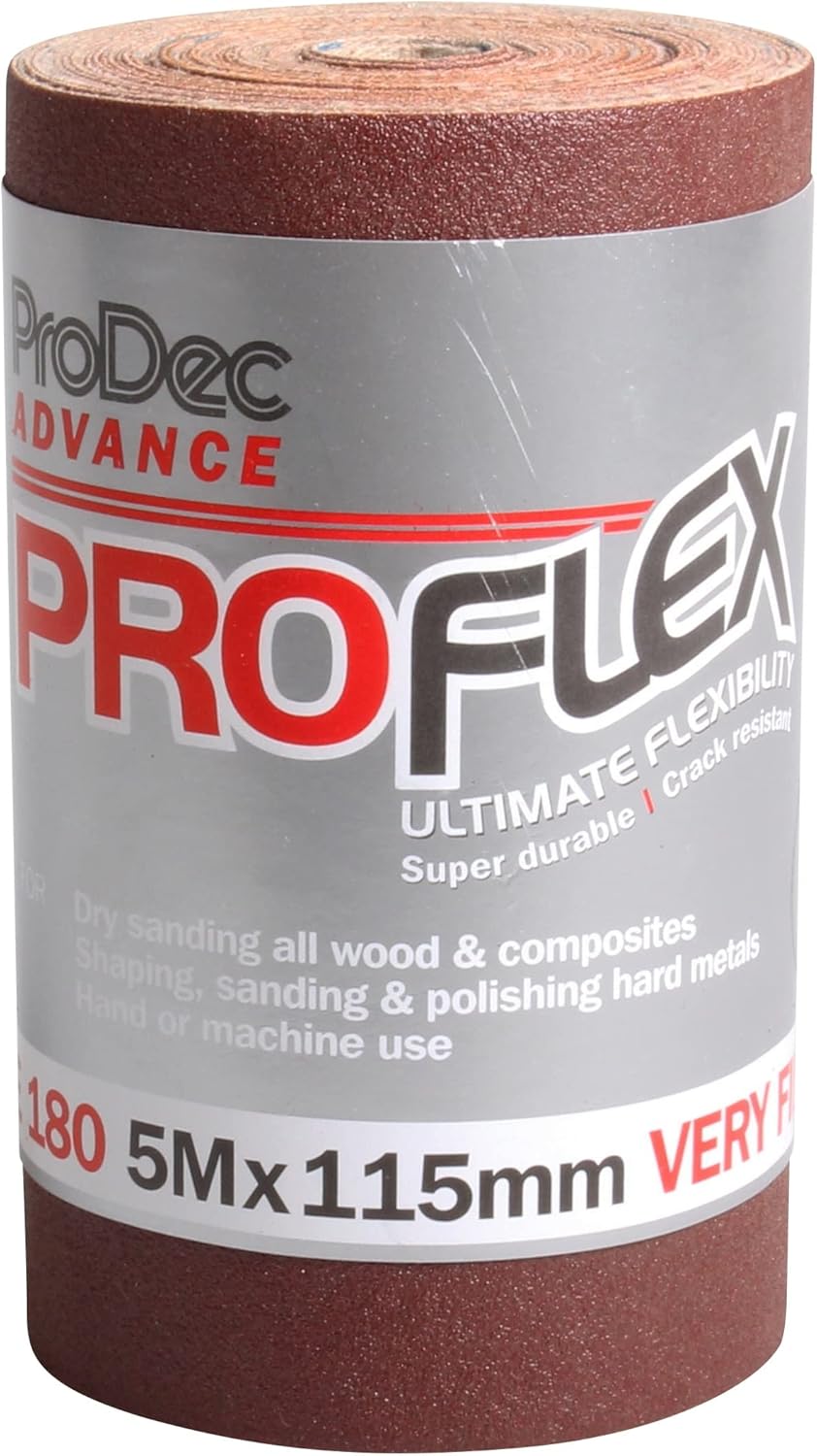 ProDec Advance 5m Roll ProFlex Ultra Flexible Crack Resistant Aluminium Oxide Abrasive Sanding Paper