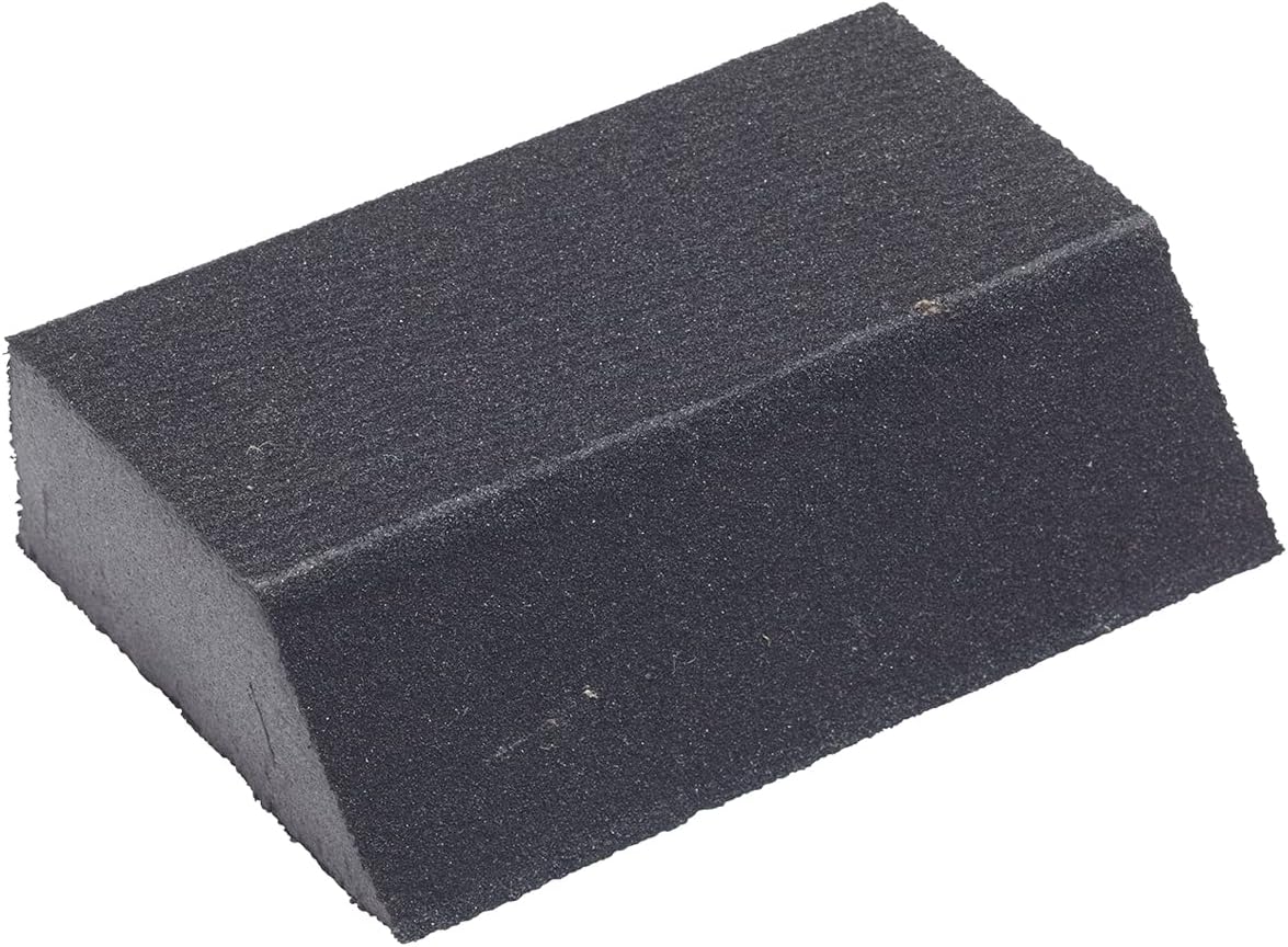 Fit For The Job Fine/Medium Grade Angled Flexible Reusable Sanding Block for Sanding Wood