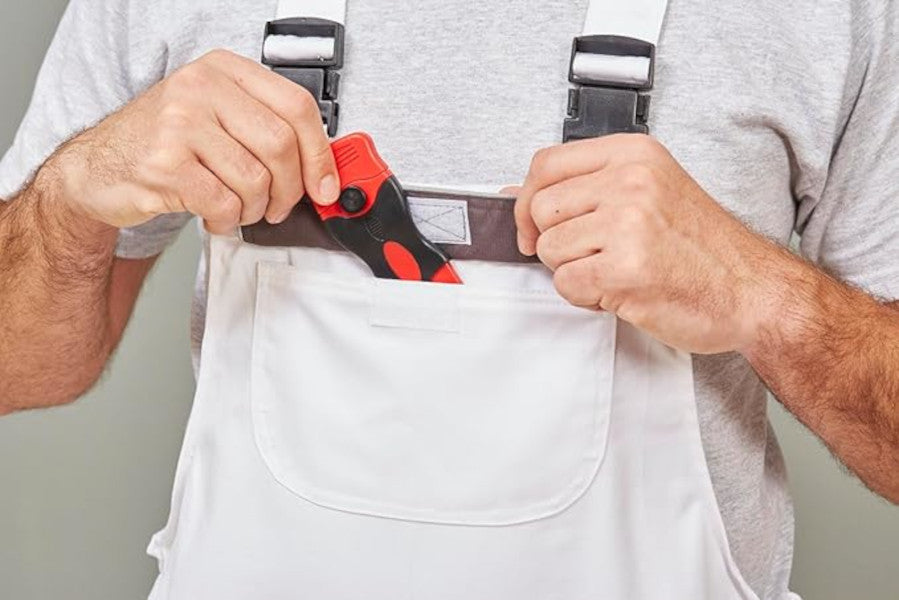 ProDec Advance Stain-Resistant, Hardwearing, Multi-Pocket Adult Decorator&#39;s Bib and Brace Overalls - White