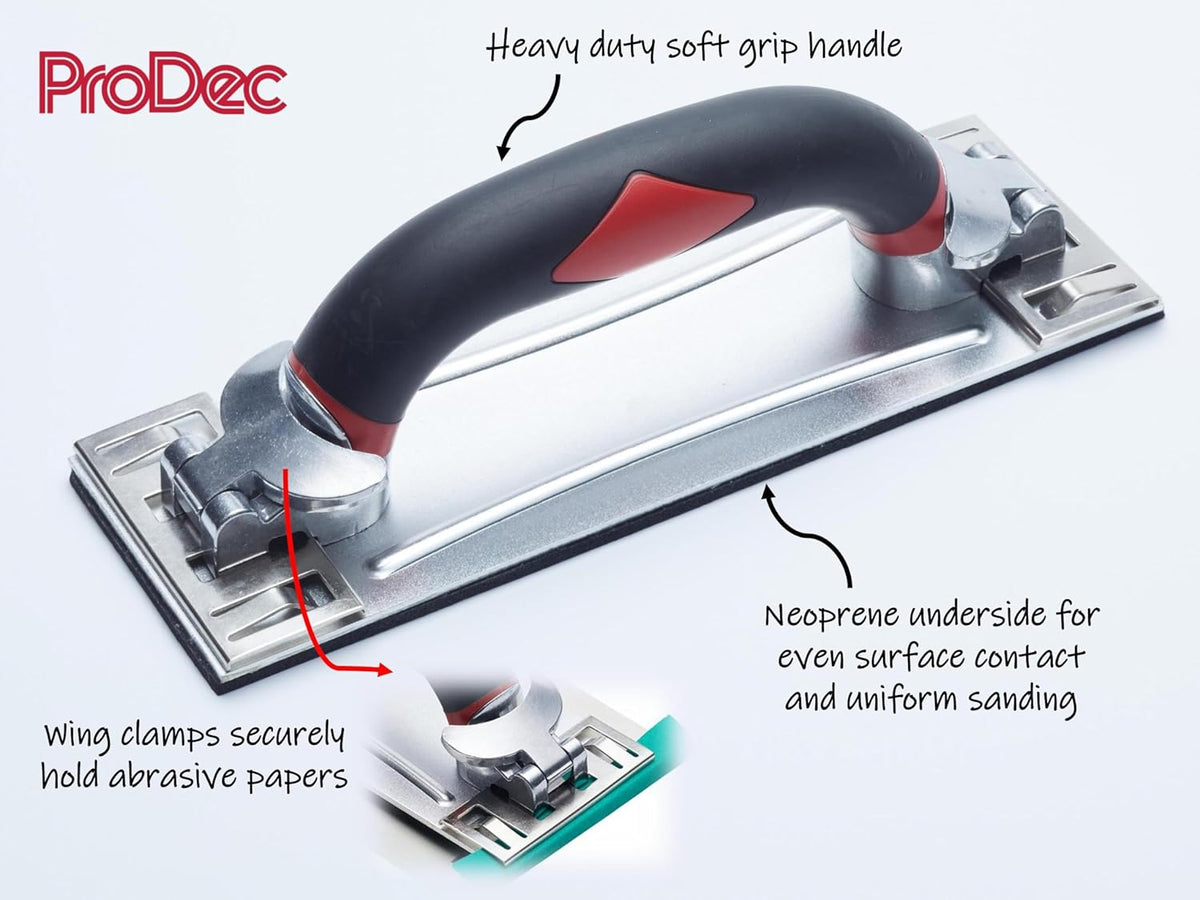 ProDec Hand Sander Tool for Sanding Walls, Wood and More