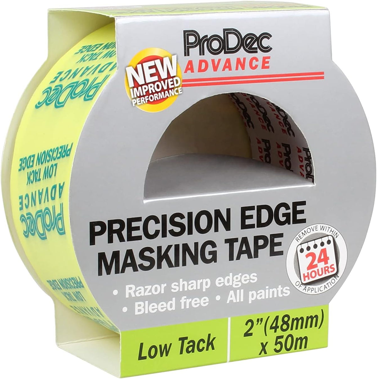 ProDec Advance 48mm (2 inch) x 50m Low Tack Precision Edge Multi Surface Painters Masking Tape
