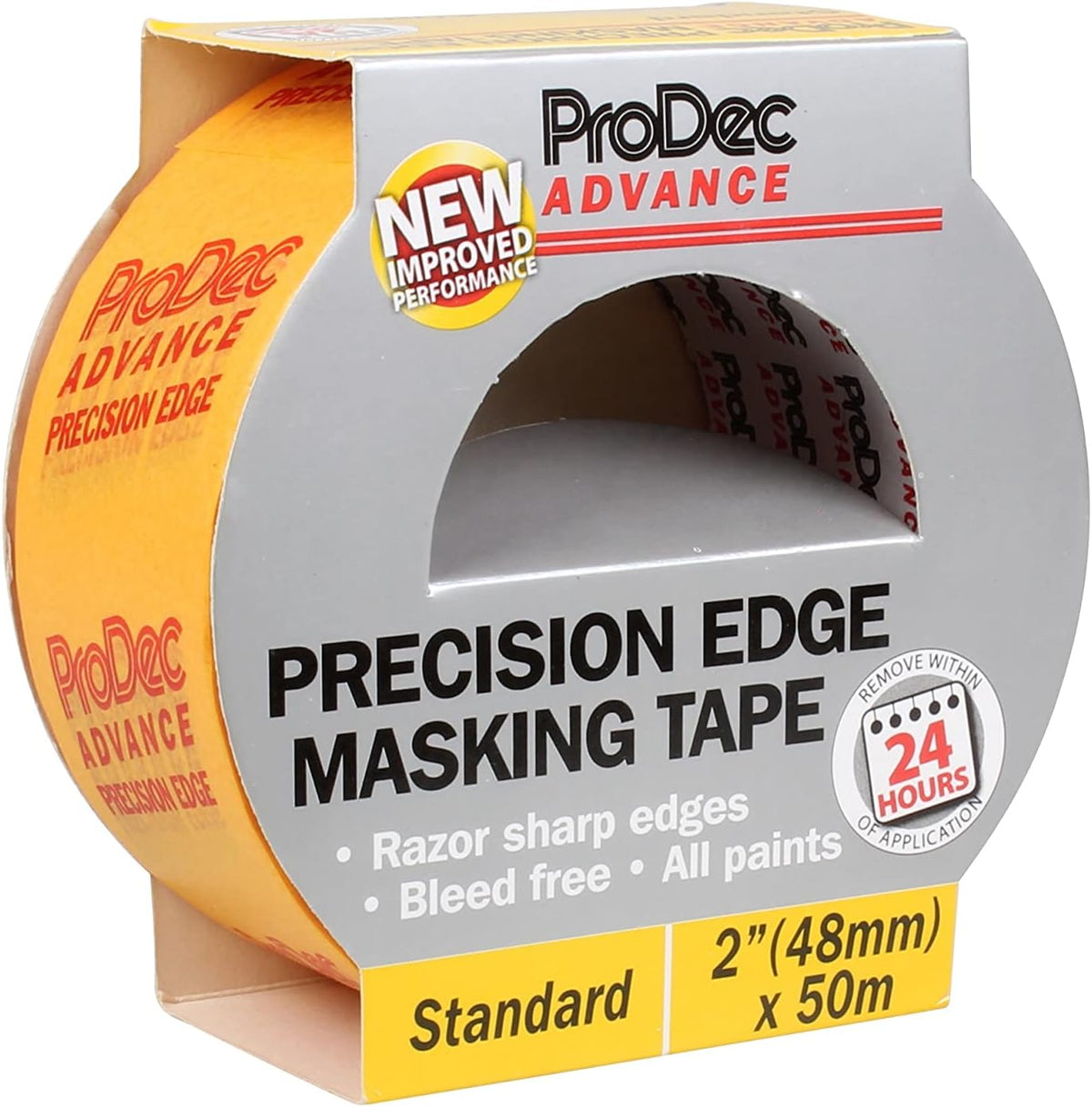 ProDec Advance 48mm (2 inch) x 50m Precision Edge Multi Surface Painters Masking Tape for Razor Sharp Lines
