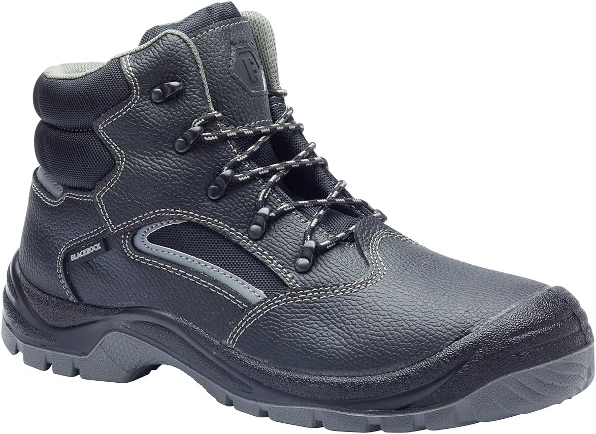 Blackrock Lunar S3 Water Resistant Safety Chukka Boots with Anti Static Protection, Black Leather, Steel Toe Cap and Protective Steel Midsole