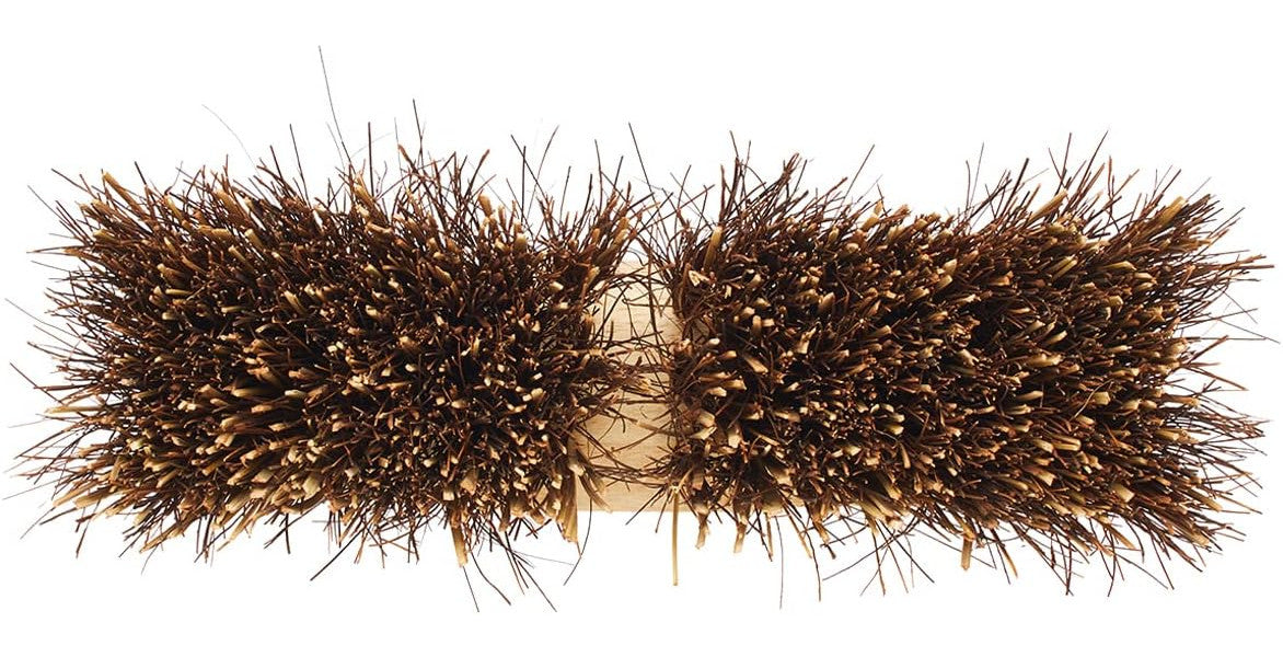 ProDec 13" Natural Palmyra Fibre Stiff Scavenger Broom Head for Heavy Duty Outdoor Sweeping