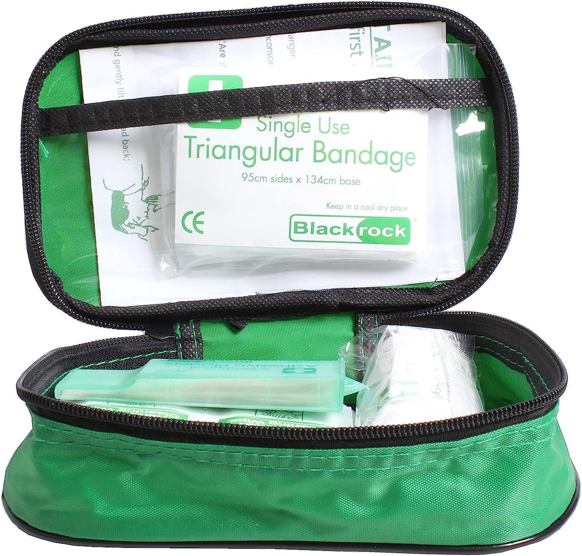 Blackrock 1 Person First Aid Kit Bag, Travel, Soft Zip Refillable Bag, Car, Home, Work