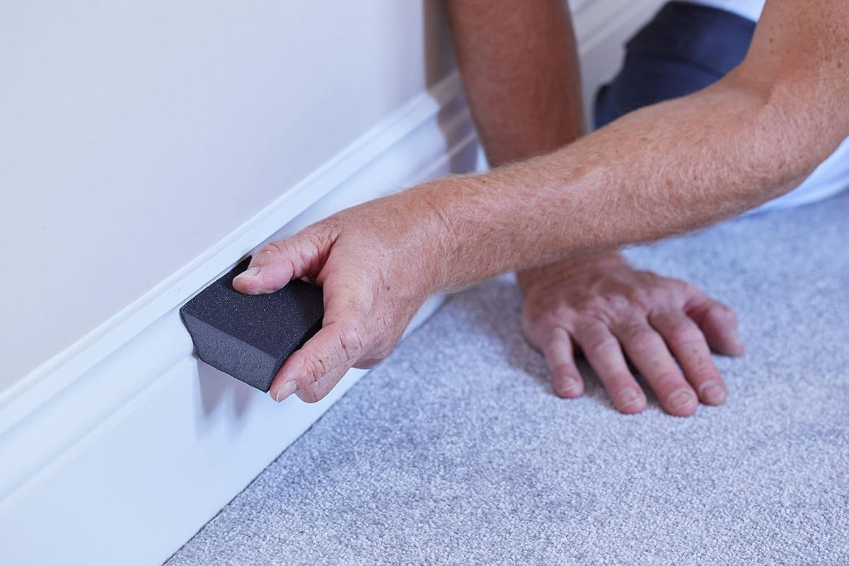 Fit For The Job Medium/Coarse Grade Angled Flexible Reusable Sanding Block for Sanding Wood