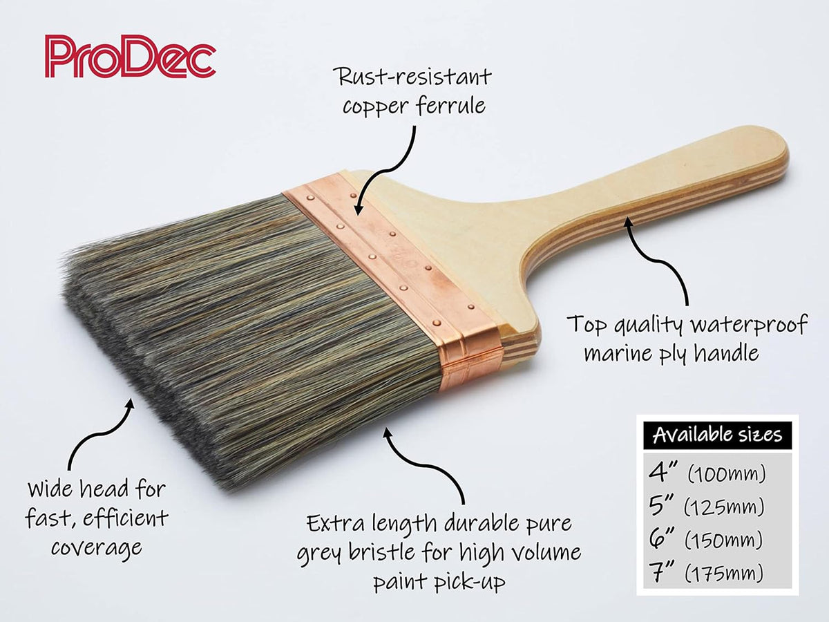 ProDec Pure Bristle Trade Professional Wall Brush for Fast Painting with Emulsion
