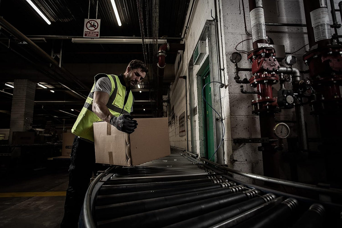 Blackrock Oxygen Safety Work Grip Gloves, Nitrile Engineering Gripper Gloves for Work, Optimal Oil Handling