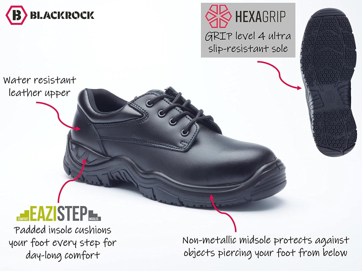 Blackrock Black Occupational Officer Shoe with Non-Metallic Midsole